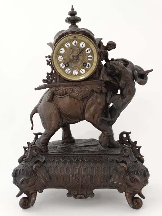 19Th Century French 8 Day Elephant Clock Sold For £2800