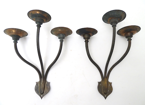 Arts & Crafts W.A.S Benson Wall Lights Sold For £3500