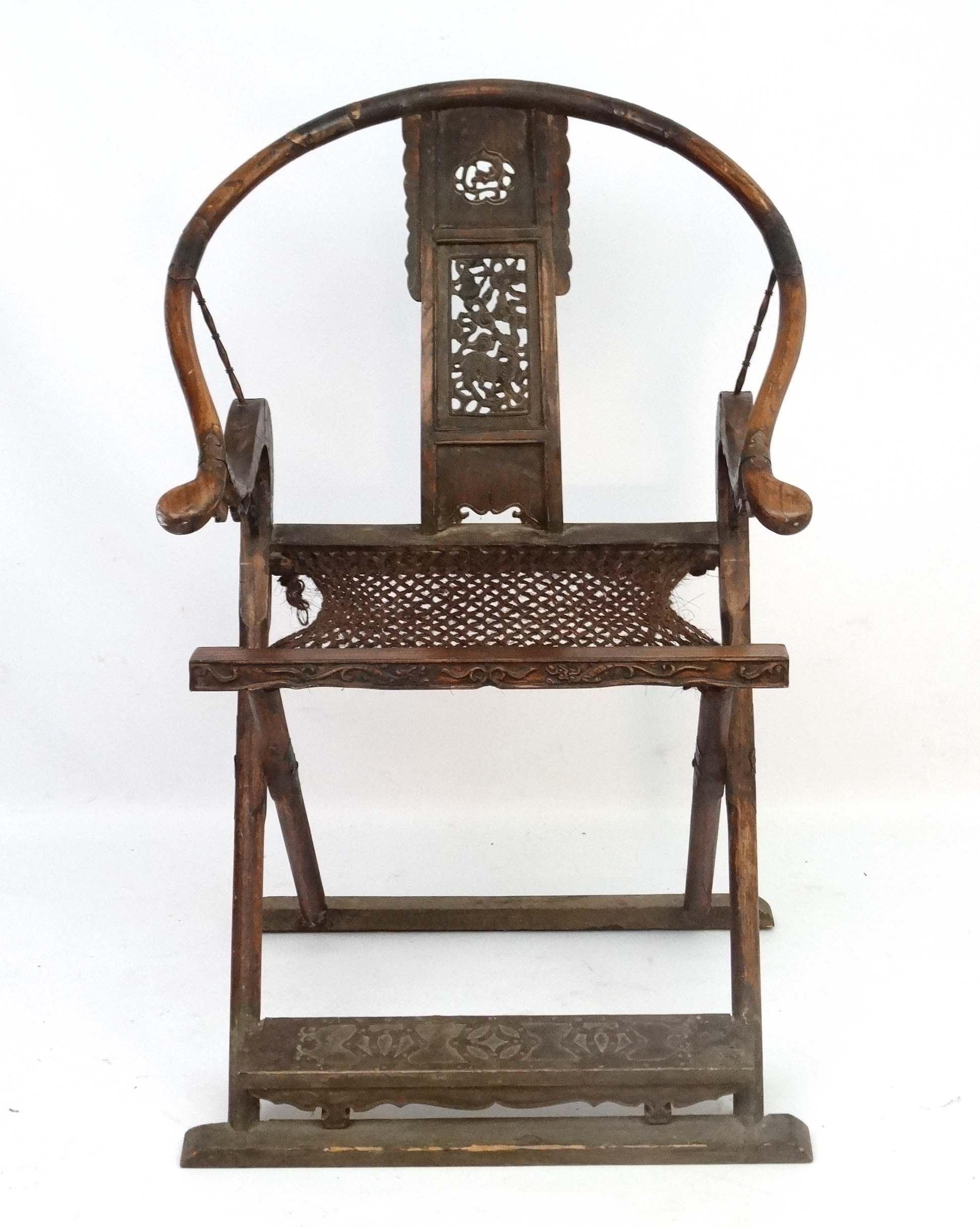 Chinese Huanghuali Hunting Chair Sold For £3600