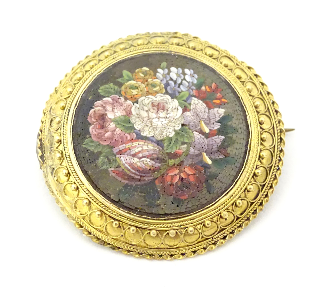 19Thc Italian Micromosiac Brooch Sold Fopr £600