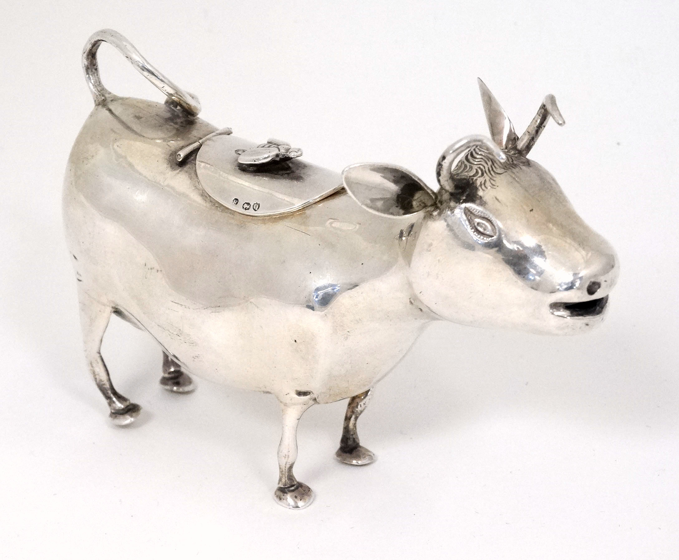 Victorian Hallmarked Silver Cow Creamer Sold For £800