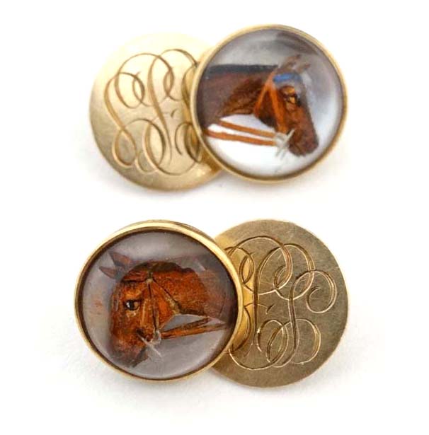 9Ct Gold Horse Cufflinks Sold For £450