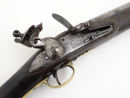 19Thc Century Brown Bess Flintlock Long Gun By T. Potts Sold For £650