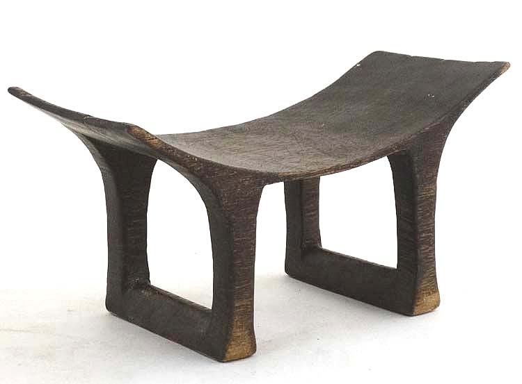Ethnographic Native Tribal Carved Wooden Stool Headrest Sold For £28000